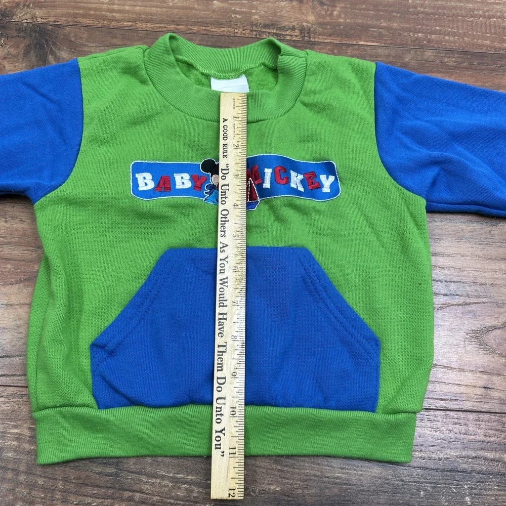 Disney Babies‎ 24 Months Front Pocket Baby Mickey Sweatshirt Vintage Rare Crew